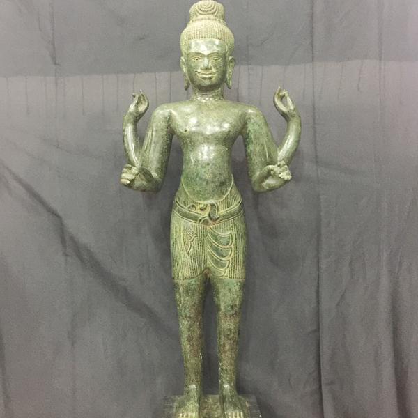 Bronze Vishnu god four hands, 1750g